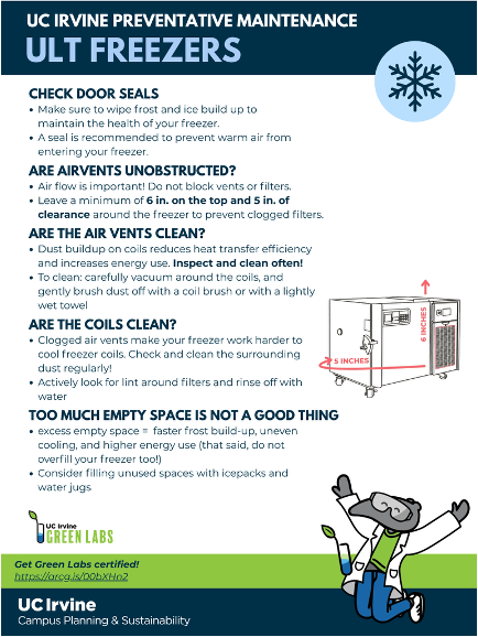 UC Irvine Preventative Maintenance ULT Freezer poster 
